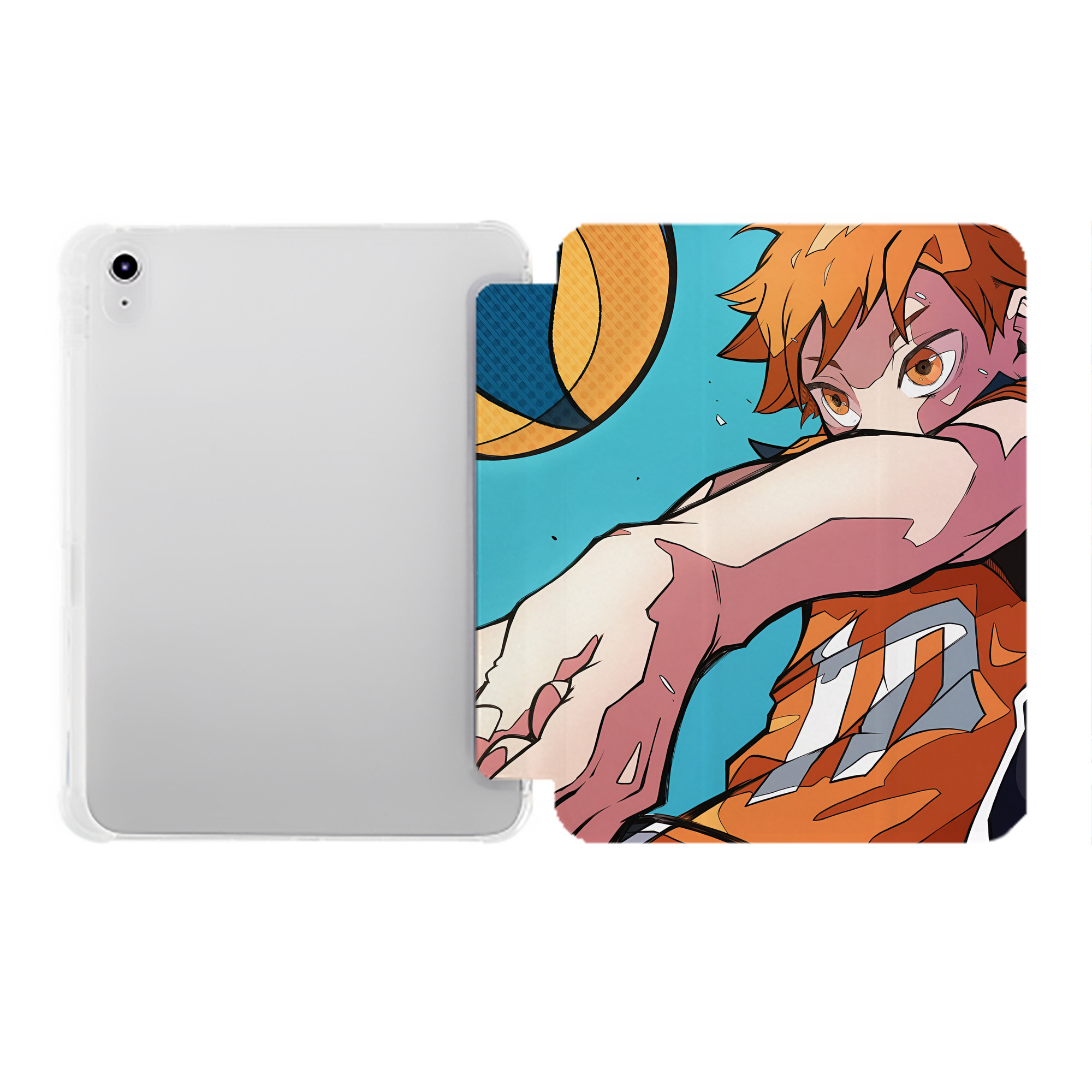 （画像用） ハイキュー!! Haikyu!! IPad ケース ペン収納付き 三つ折りスタンド PUレザー×シリコン 対応機種9.5/10.5/10.9インチ